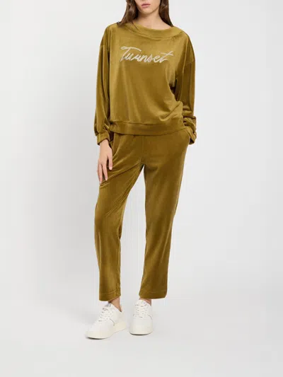 Twinset U&b Twinset U & B Jumpsuit Woman Color Green In Brown