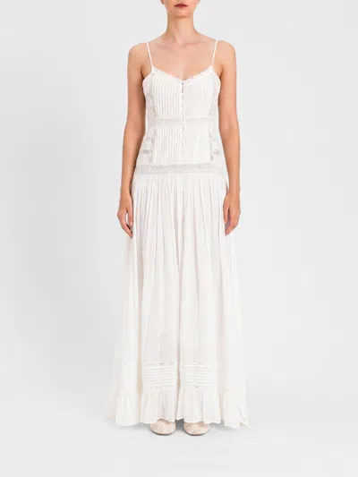 Twinset U&b Long Dress In Cotton In White