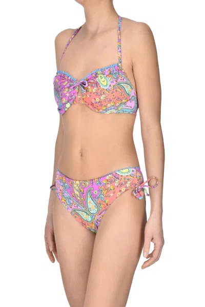 Twinset U&b Paisley Print Bikini In Multicoloured