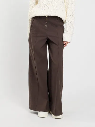 Twinset U&b Twinset U & B Pants Woman Color Coffee In Pink