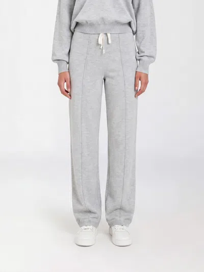 Twinset U&b Twinset U & B Pants Woman Color White In Gray