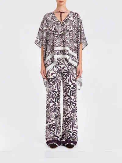 Twinset U&b Printed Crêpe Blouse In Multi