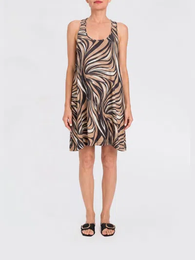 Twinset U&b Printed Polyester Dress In Animal Print