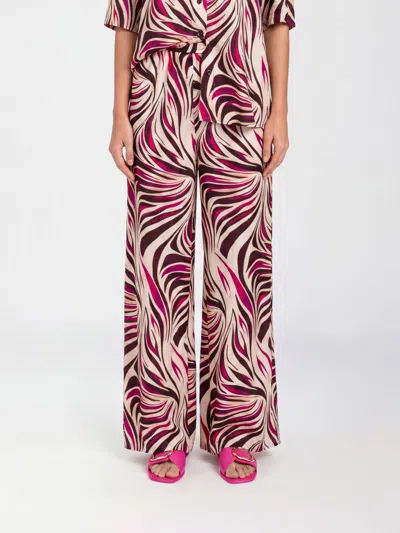 Twinset U&b Twinset U & B Pants Woman Color Fuchsia In Multi