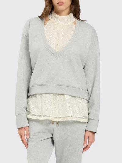 Twinset U&b Twinset U & B Sweatshirt Woman Color Grey In Gray