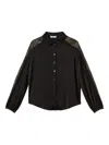 Twinset U&b Tailored Black Shirt With Standard Collar And Timeless Design In Black