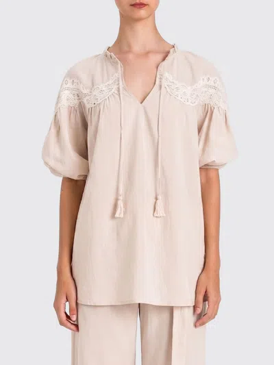 Twinset U&b Top Woman In Neutral