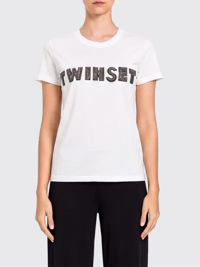 Twinset U&b T-shirt Woman In White