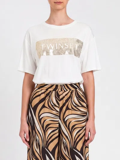 Twinset U&b T-shirt Woman In White