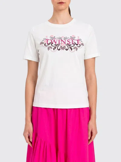 Twinset U&b T-shirt Woman In White