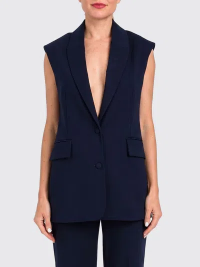 Twinset U&b Viscose Blend Vest In Blue