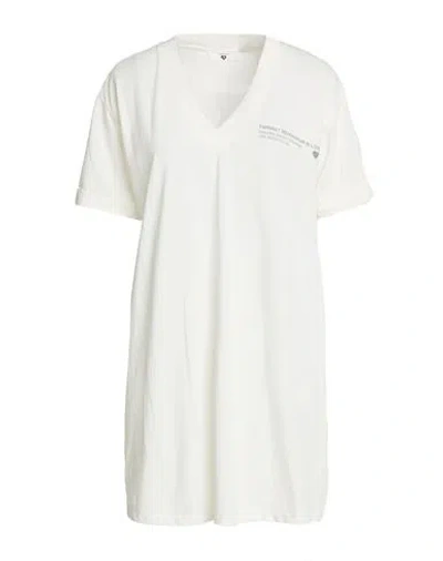 Twinset U & B Woman Mini Dress Ivory Size S Cotton, Polyester In White