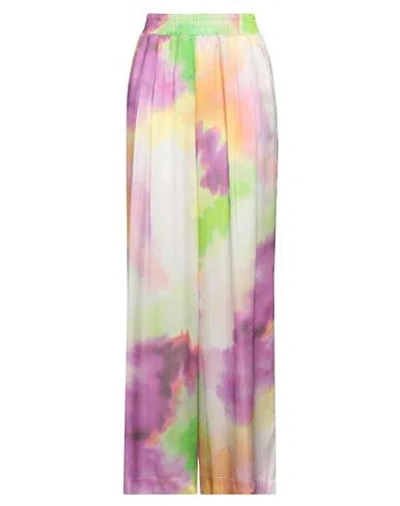 Twinset U & B Woman Pants Lime Green Size M Viscose, Acetate