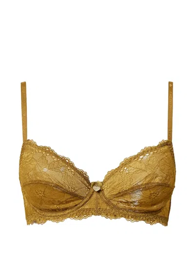 Twinset Underwired Lace Bra In Green
