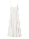 Twinset Twin-set V-neck Midi Dress With Lace-up Detailing