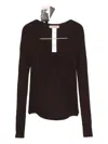 Twinset Fitted Brown Wool Sweater With Deep V-neckline In Brown