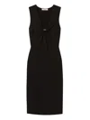 Twinset V-neck Sleeveless Dress In Black