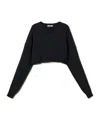 Twinset Cropped Sweater In Black