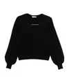 Twinset Timeless Black Sweater With Round Neckline In Black
