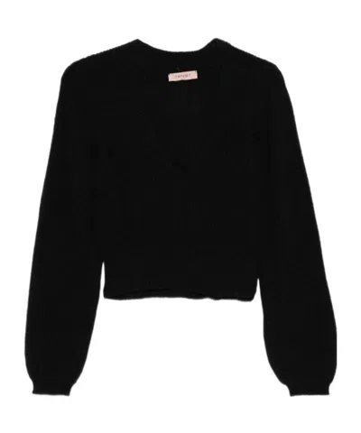 Twinset V-neck Sweater In Black