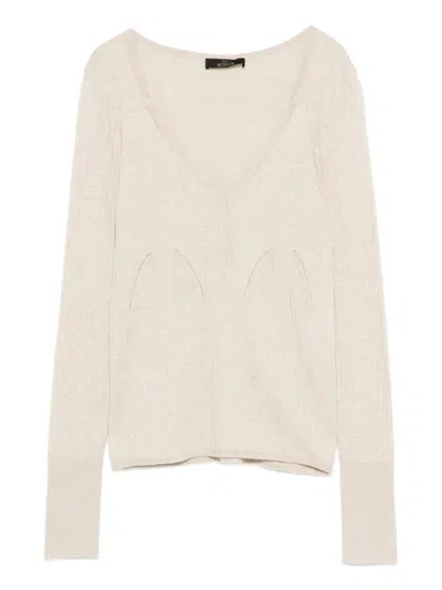 Twinset V-neck Top In Neutral