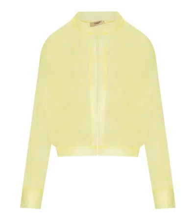 TWINSET TWINSET VANILLA TULLE BOMBER