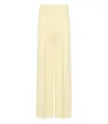 Twinset Twin-set Vanilla Wide Leg Trousers In Yellow