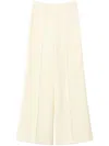 Shop Twinset Vanilla Wide Leg Trousers In Yellow