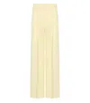 Twinset Twin-set Vanilla Wide Leg Trousers In Yellow