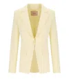 Twinset Vanille Crepe Single Breasted Blazer