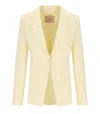Twinset Vanille Crepe Single Breasted Blazer