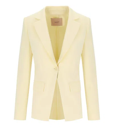 TWINSET TWINSET VANILLE CREPE SINGLE BREASTED BLAZER