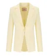 Twinset Vanille Crepe Single Breasted Blazer