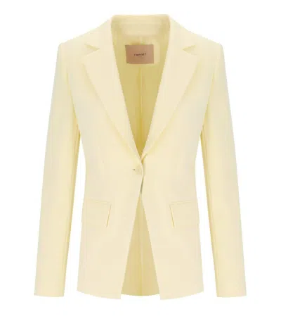 TWINSET TWINSET VANILLE CREPE SINGLE BREASTED BLAZER