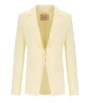 Twinset Twin-set Vanille Crepe Single Breasted Blazer In Neutral