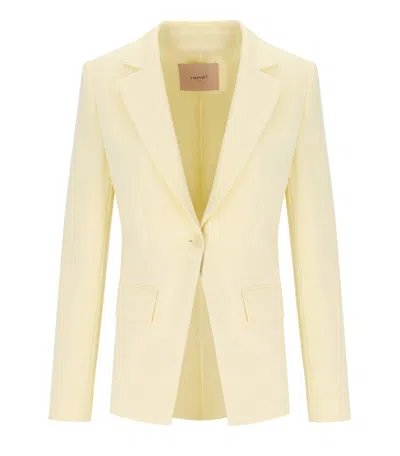 TWINSET VANILLE CREPE SINGLE BREASTED BLAZER