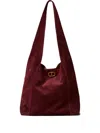 Twinset Ventotene Suede Shoulder Bag In Red