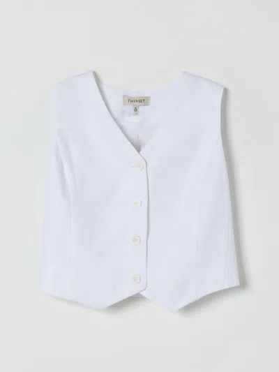 Twinset Vestcoat  Kids Color White In White