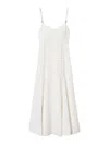 Twinset Twin-set V-neck Midi Dress With Lace-up Detailing
