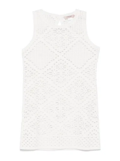 TWINSET VESTIDO CORTO - BLANCO