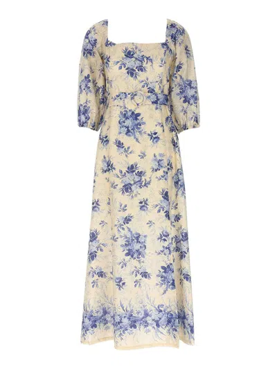Twinset Long Floral Dress In Multicolour