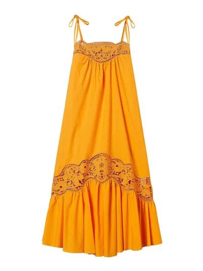 TWINSET VESTIDO LARGO - AMARILLO