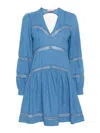 Twinset Denim Dress With Cut-out Effect In Dark Wash