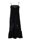Twinset Poplin Dress In Black