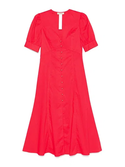 TWINSET VESTIDO MIDI - ROJO