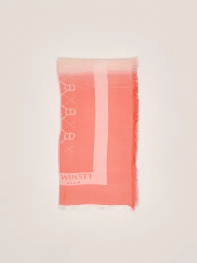 Twinset Viscosa Shawl In Red