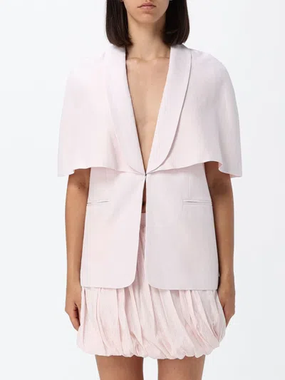 Twinset ビスコースブレンドケープブレザー In Pink