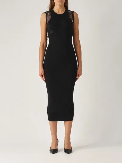 Twinset Viscose Dress In Black