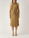Twinset Viscose Dress In Tabacco