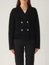 Twinset Twin-set Tailored Black Jacket With Double-breasted Design In Nero